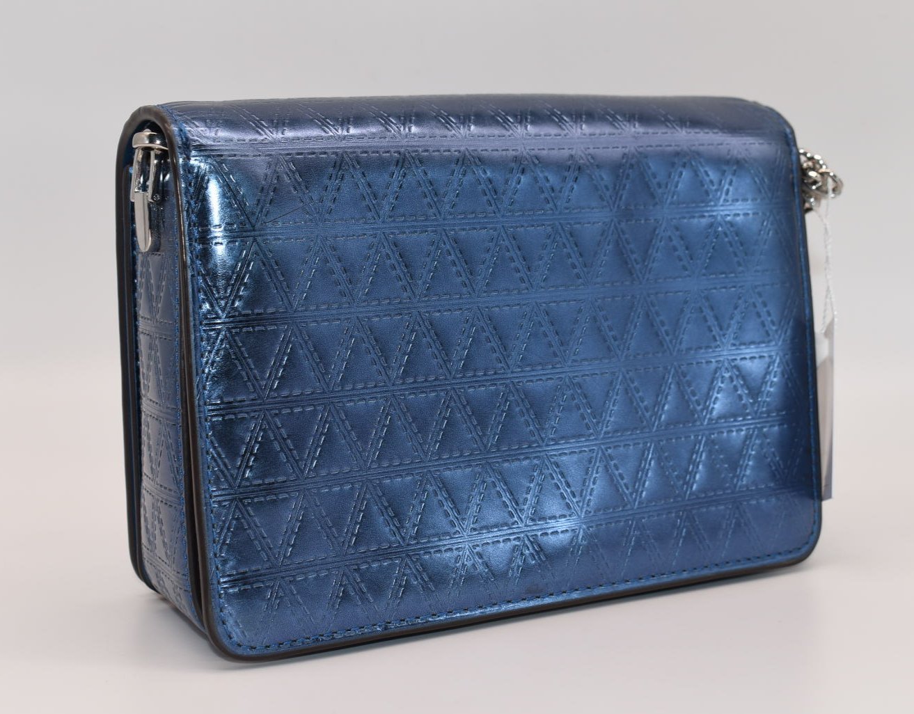 Michael Kors Jade Medium Gusset Clutch-Chain Crossbody in Steel Blue