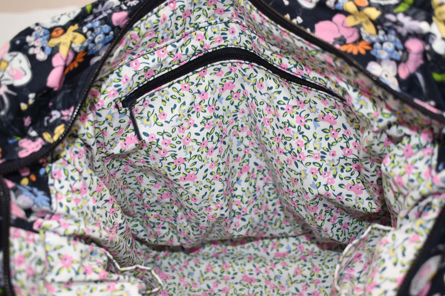 Vera Bradley Glenna Satchel Bag in "Bloom Boom Navy" Pattern