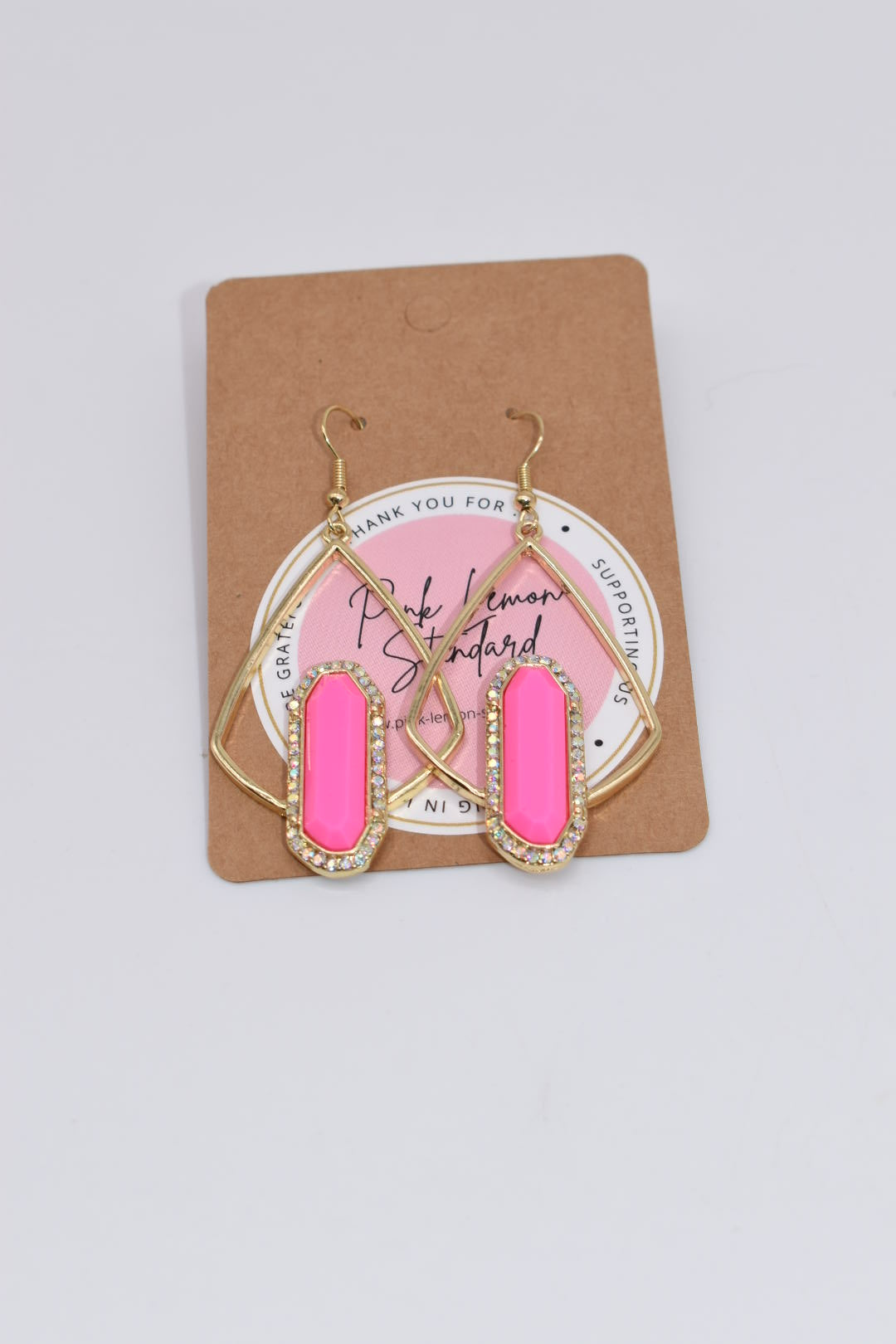 Statement Earrings: You're a Gem Hot Pink Stone Drop Earrings