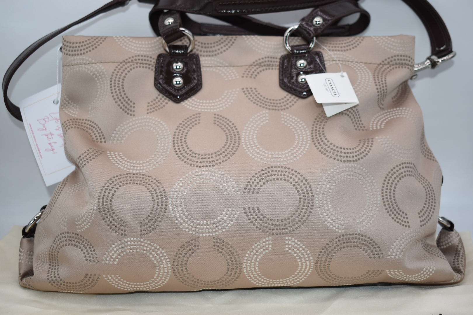 COACH Ashley Dotted Op Art Satchel online Shoulder Bag Women's Purse