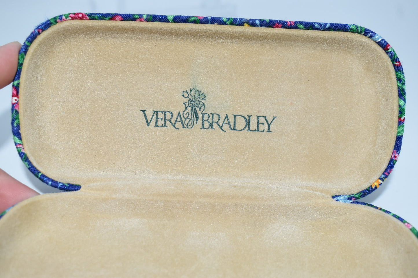 Vintage Vera Bradley Hardshell Eyeglass Case in "Bluebird -1998" Pattern