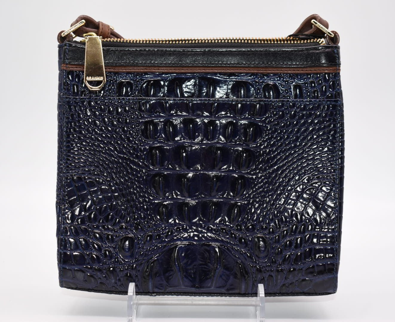 Brahmin Mimosa Crossbody Bag in Navy Creme Carlisle