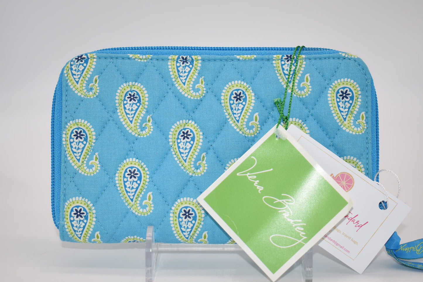 Vera Bradley Zip Around Wallet in "Bermuda Blue - 2005"