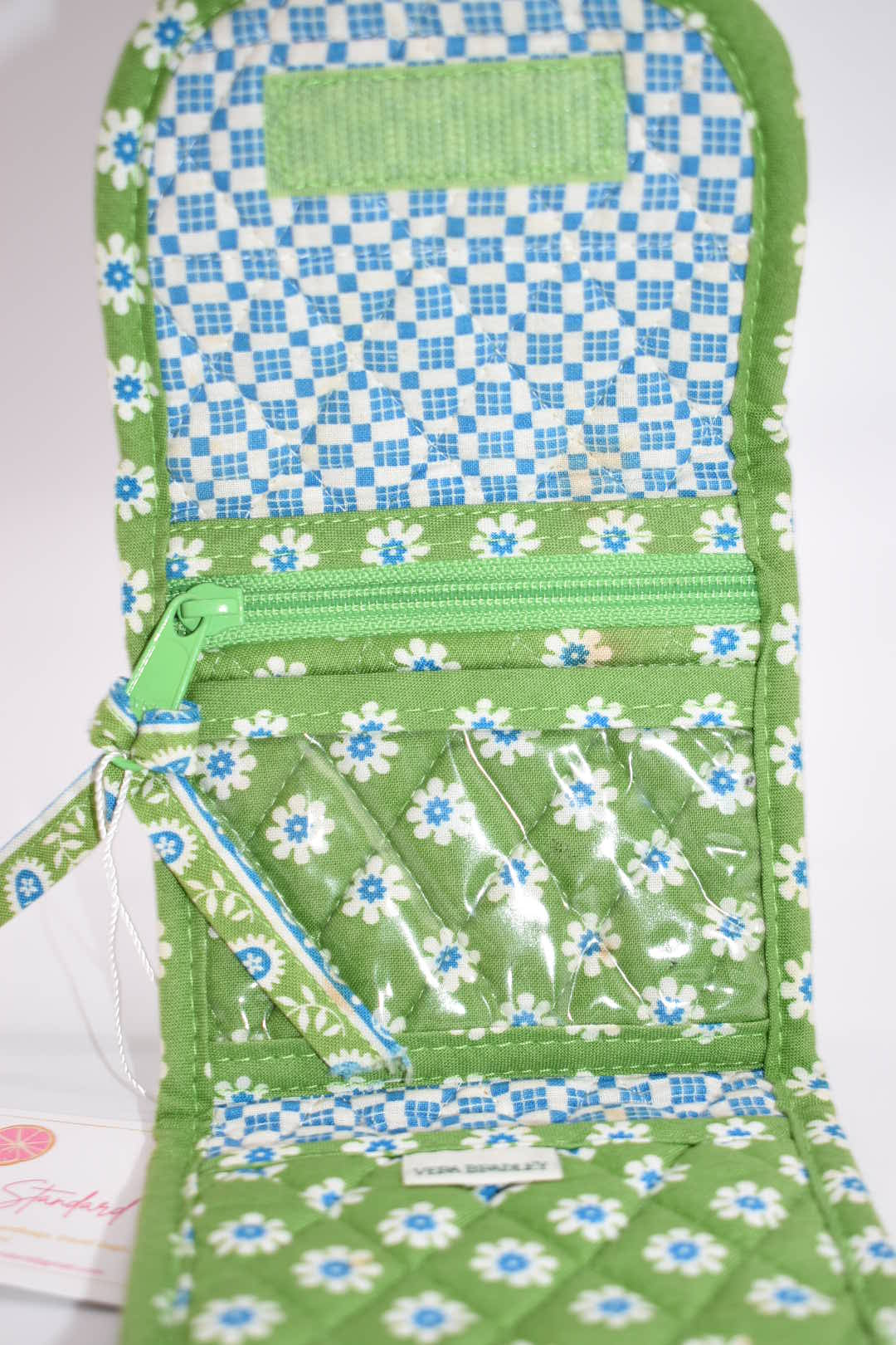 Vera Bradley Mini Trifold Wallet in "Apple Green" Pattern