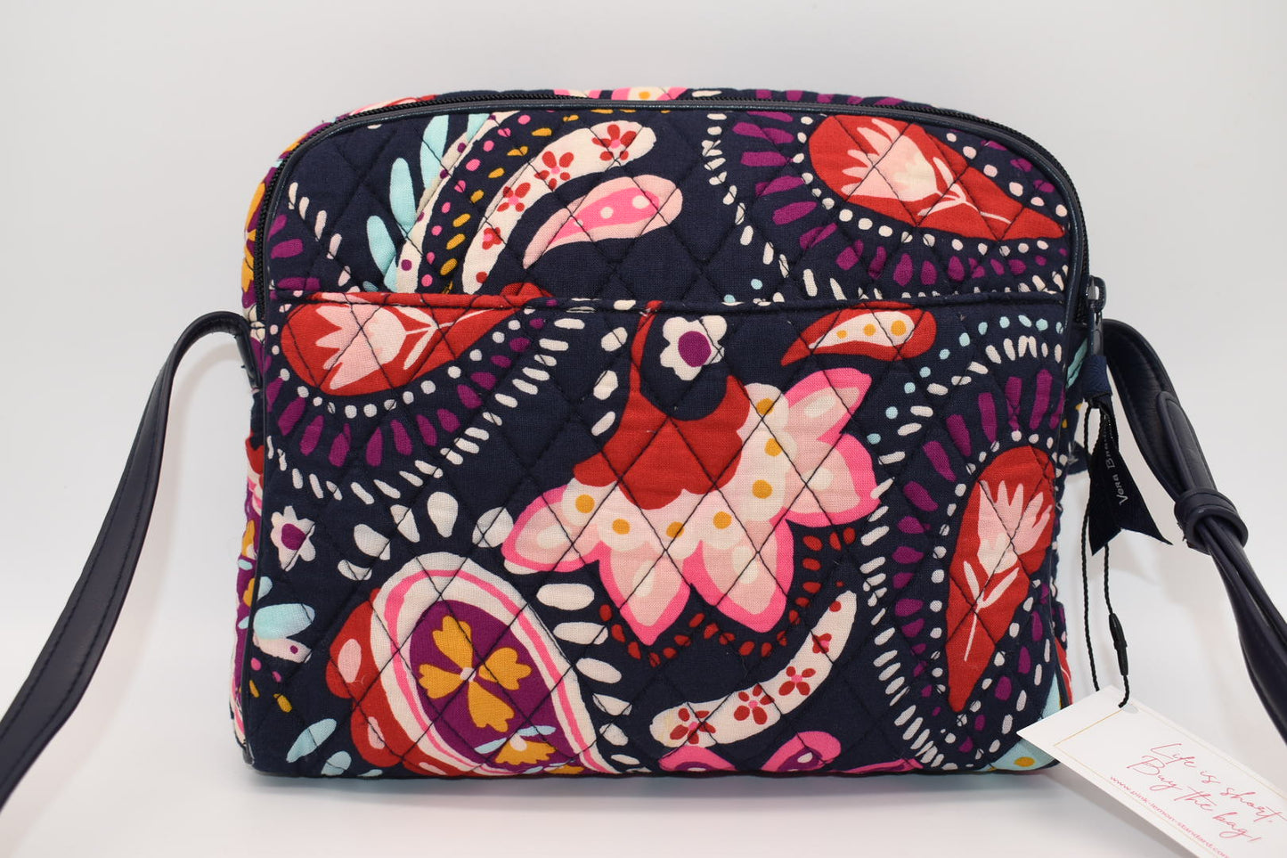 Vera Bradley Trimmed Crossbody Bag in "Painted Paisley" Pattern