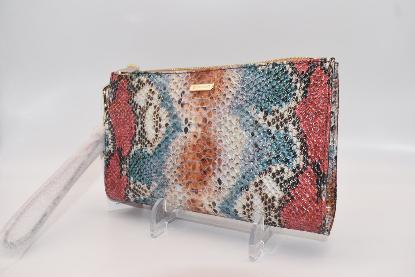 Brahmin Daisy Wristlet in Multi All Over Snake