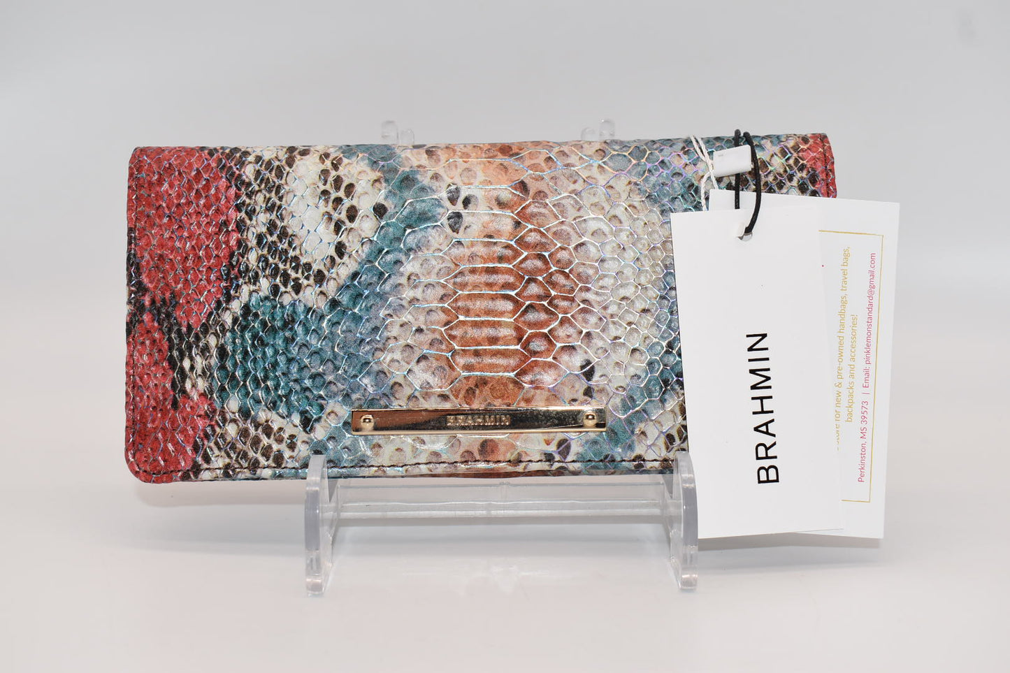 Brahmin Ady Wallet in Multi All Over Snake