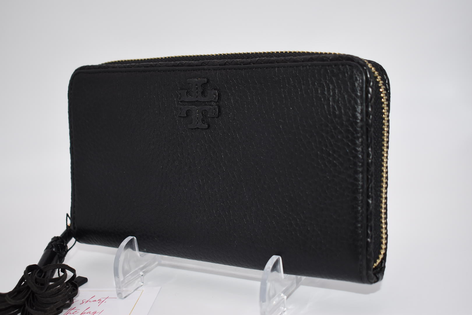 Tory Burch Taylor Zip Continental Wallet in Black Pink Lemon