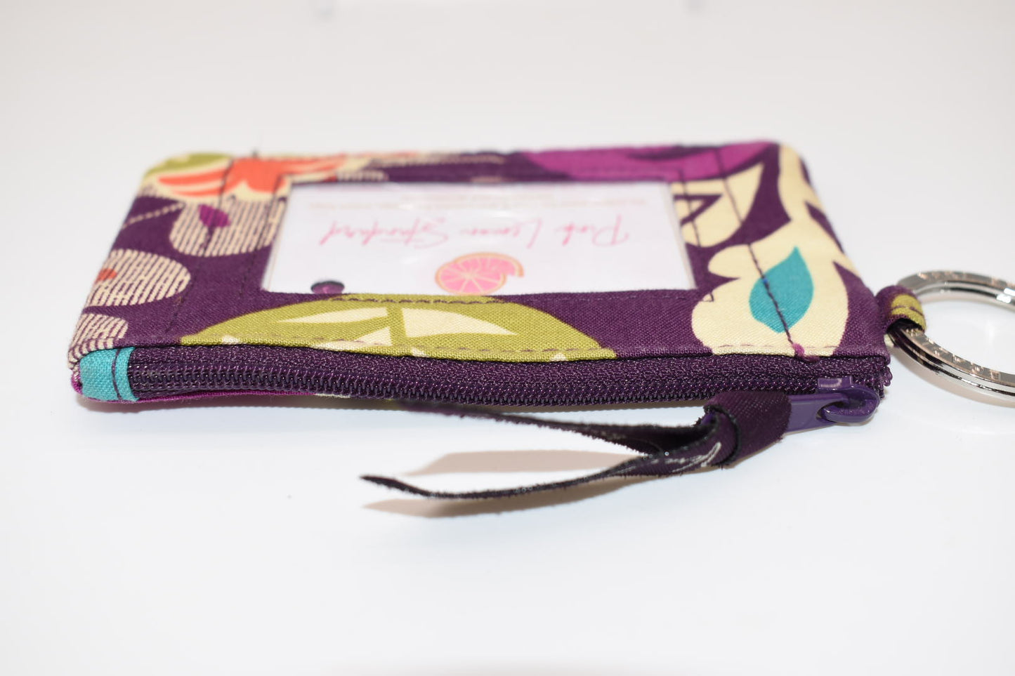 Vera Bradley Zip ID Case in "Plum Crazy" Pattern