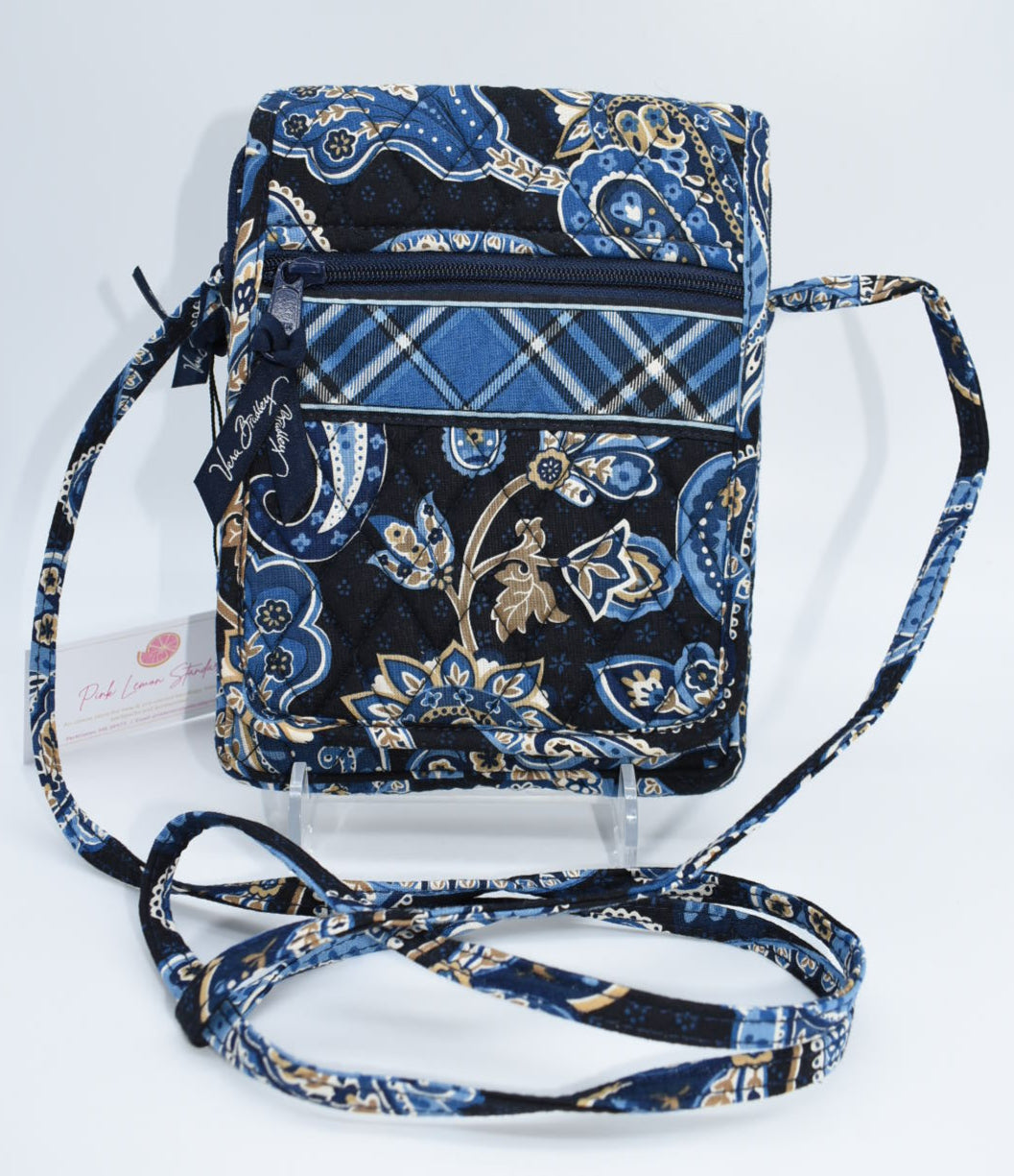 Vera Bradley Mini Hipster Crossbody Bag in "Windsor Navy" Pattern