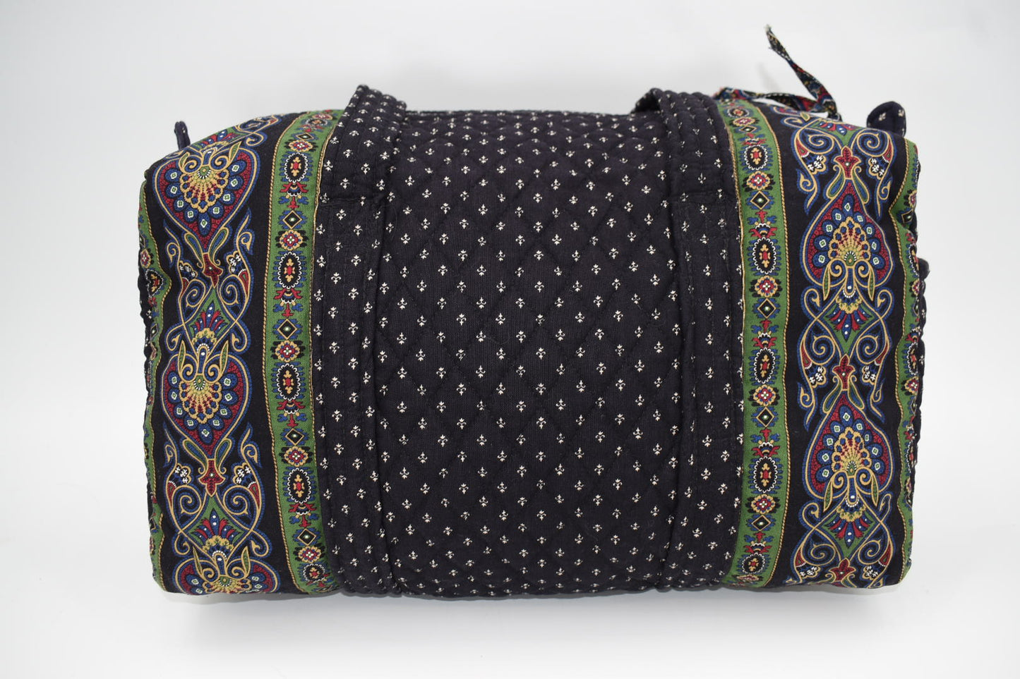 Vintage Vera Bradley Small Duffel Bag in "Black 1990" Pattern