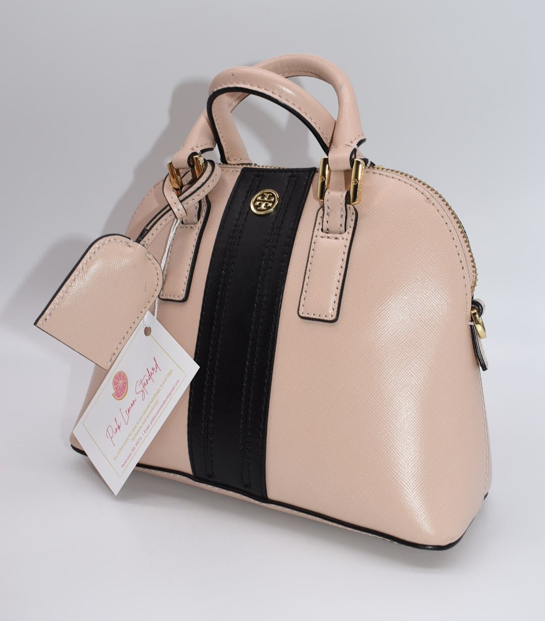 Tory Burch Robinson Stripe Mini Dome Bag