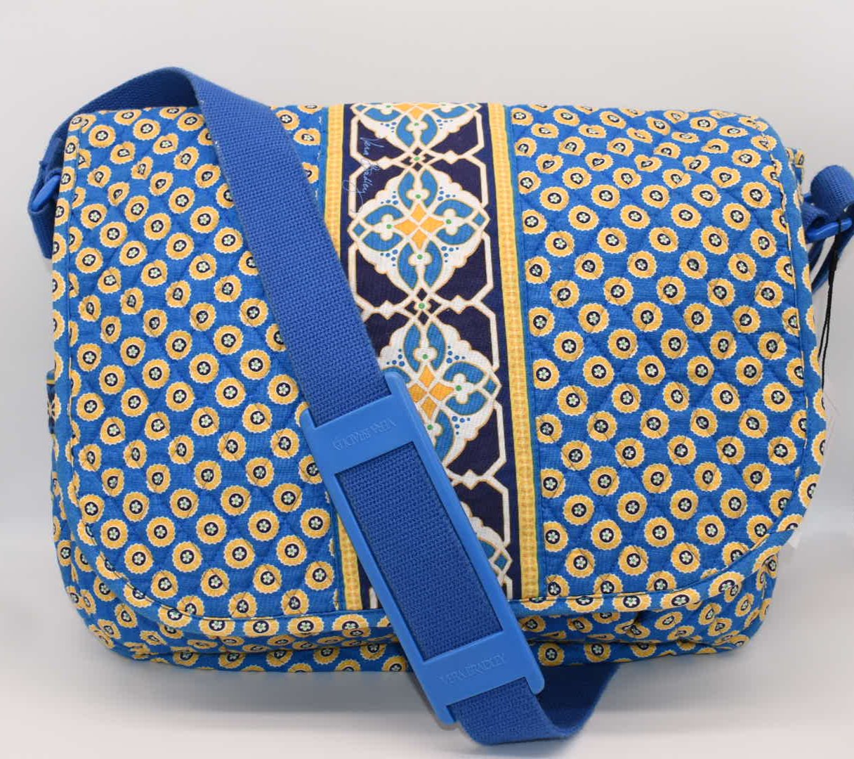 Vera Bradley Messenger/Laptop Bag in "Riviera Blue" Pattern