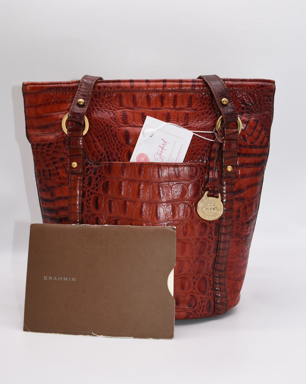 Vintage Brahmin Nicole Shoulder Bag in  Brick Melbourne - 25th Anniversary Edition