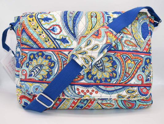 Vera Bradley Messenger/Commuter Bag in "Marina Paisley" Pattern