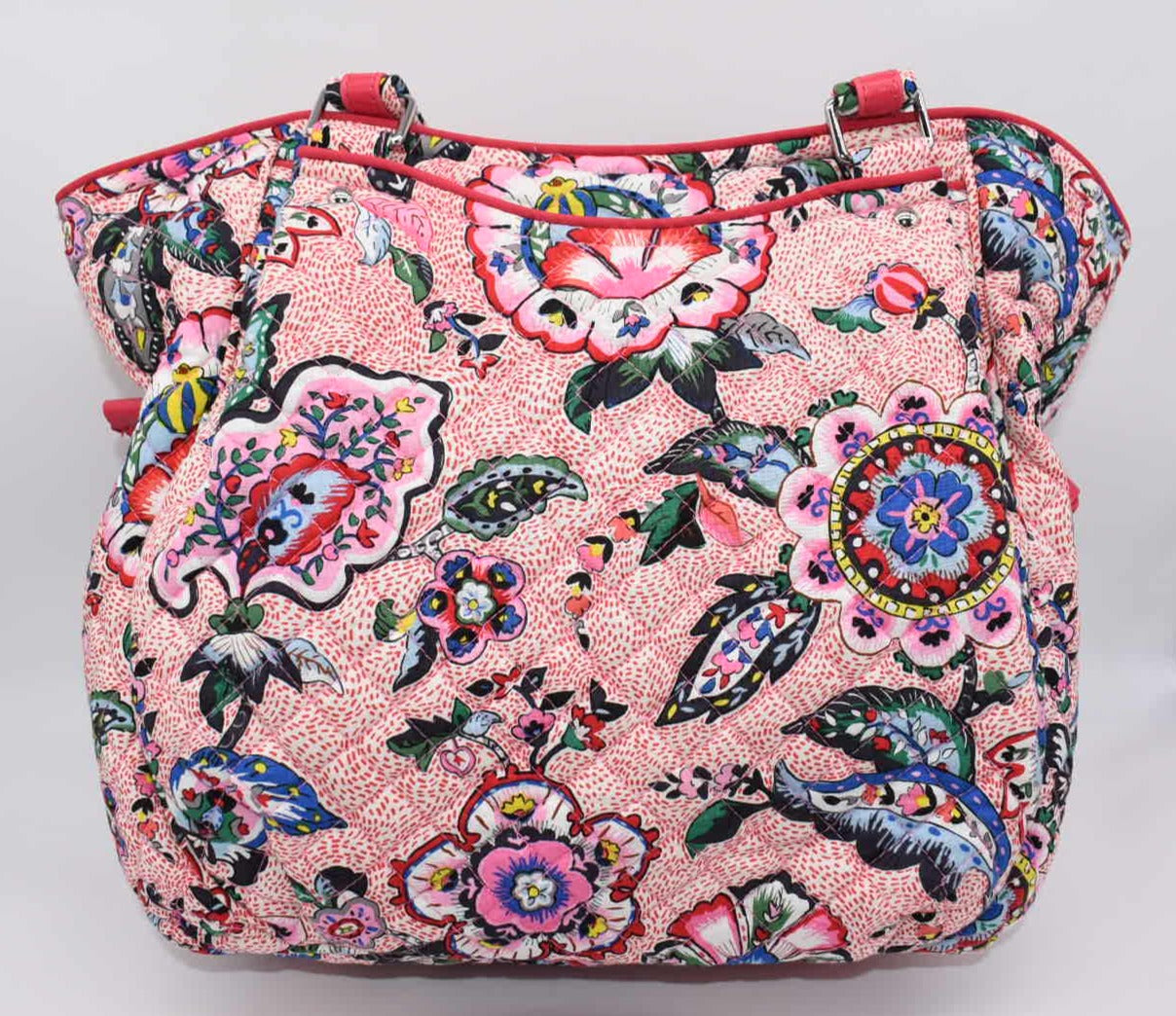 Vera Bradley Glenna Satchel Bag in "Stitched Flowers" Pattern