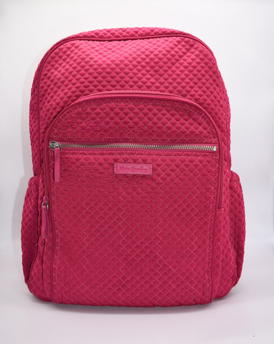 Vera Bradley Microfiber Campus Backpack in "Passion Pink"