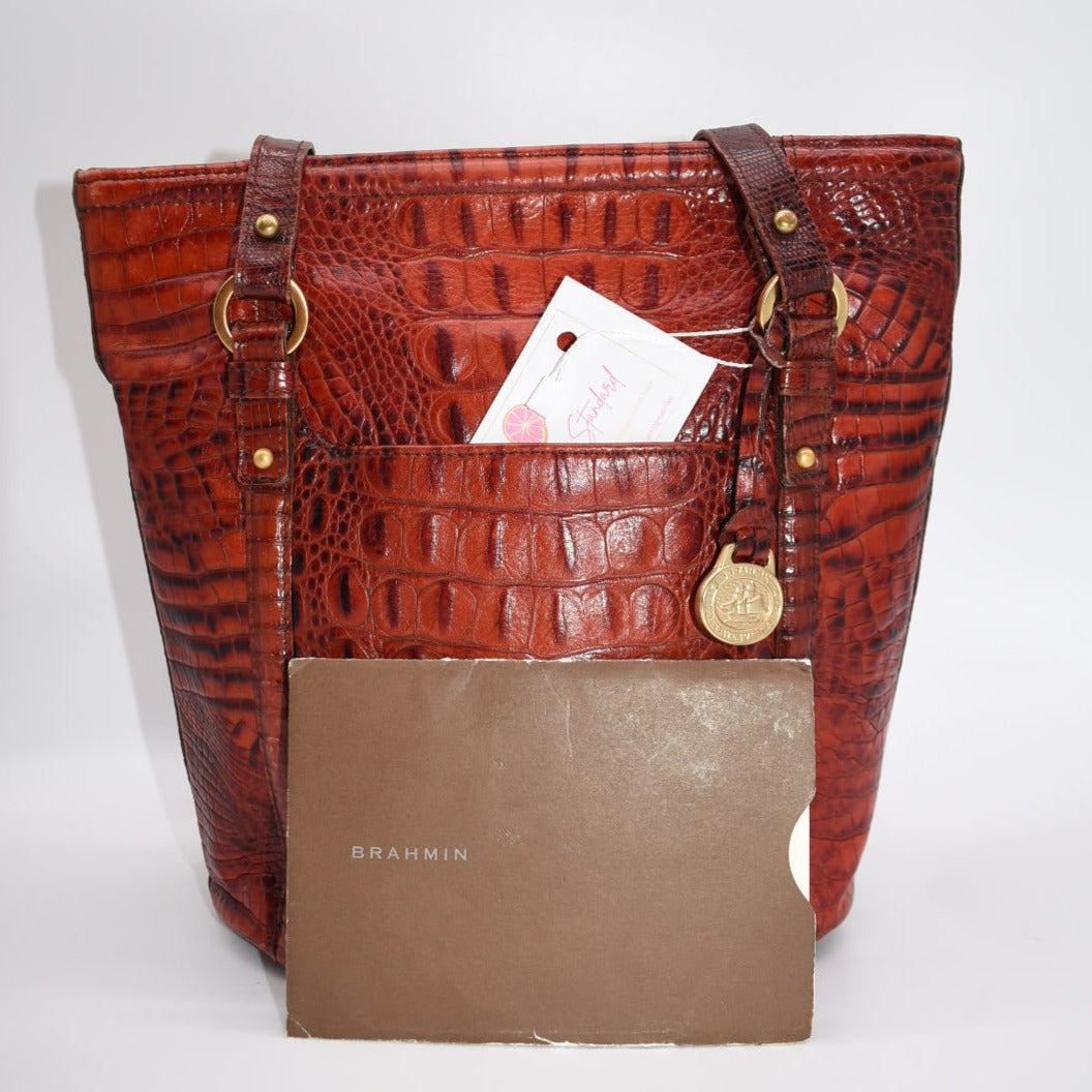 Vintage Brahmin Nicole Shoulder Bag in  Brick Melbourne - 25th Anniversary Edition