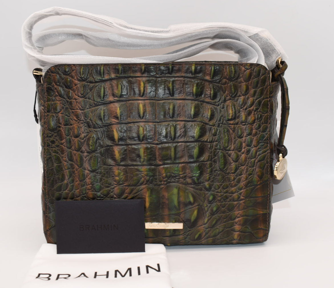 Brahmin Carrie Crossbody Bag in Moss Rowan