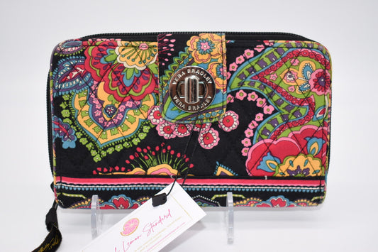 Vera Bradley Turnlock Wallet in "Parisian Paisley" Pattern