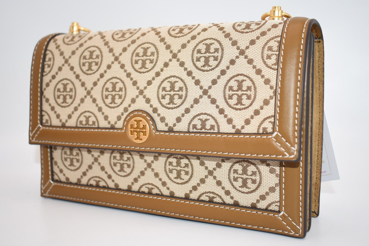 Tory Burch T Monogram Jacquard Mini Bag in Hazelnut