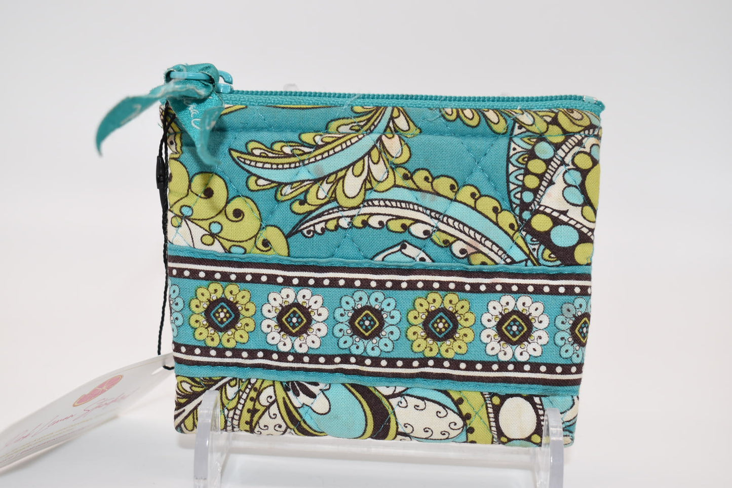 Vera Bradley Zip Coin Pouch in "Peacock" Pattern