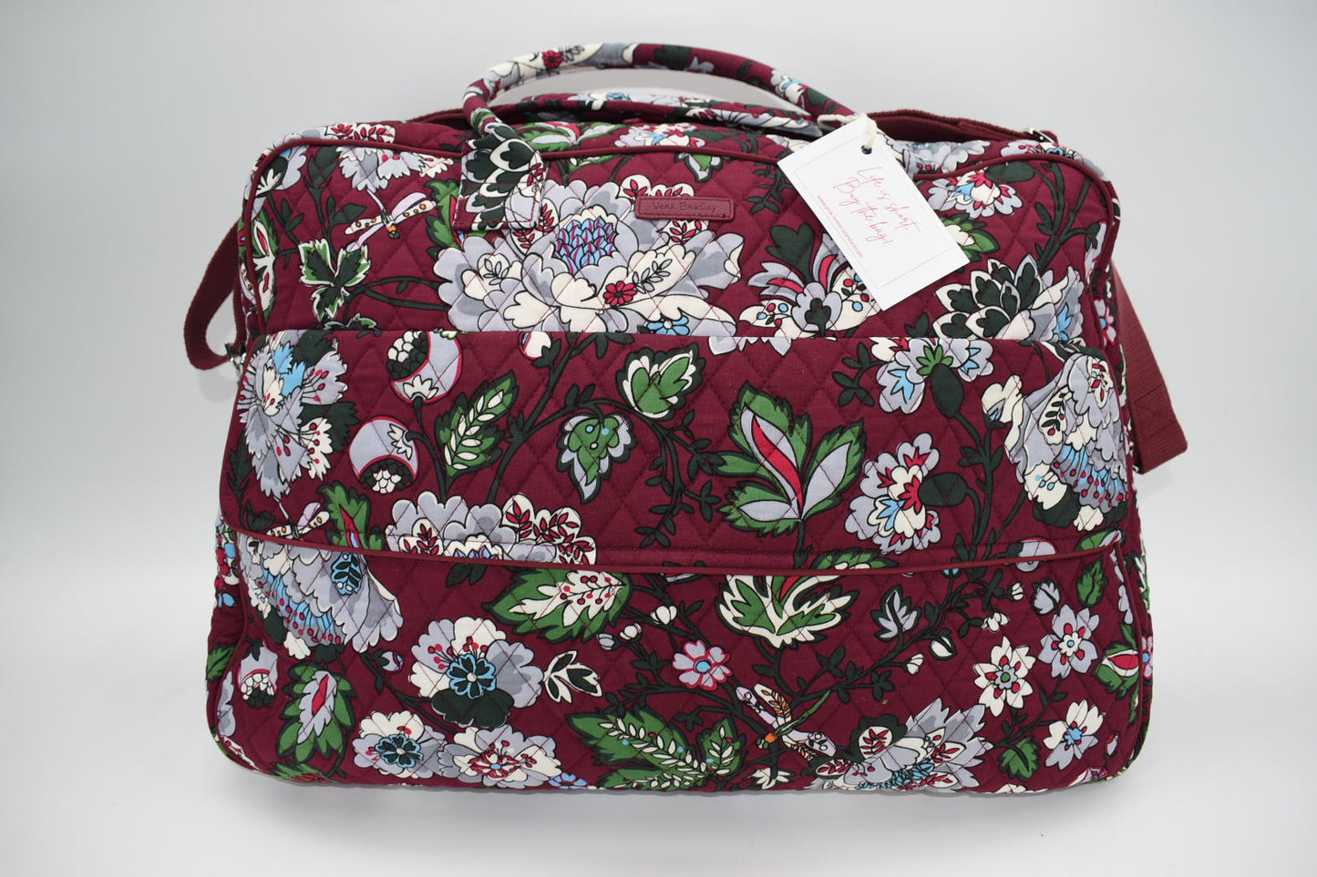 Vera Bradley Grand Traveler Bag in "Bordeaux Blooms" Pattern