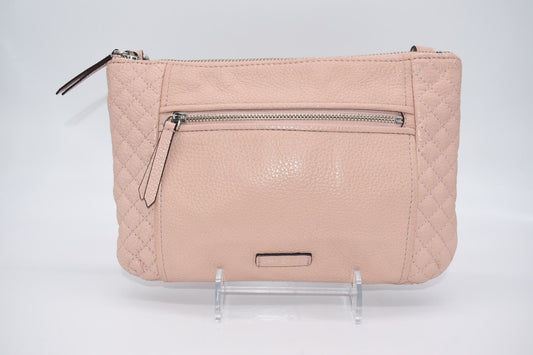 Vera Bradley Small Carryall Leather Crossbody Bag in "Pink Sands"