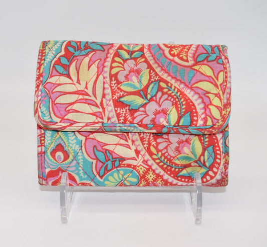 Vera Bradley Trifold Wallet in "Paisley in Paradise" Pattern