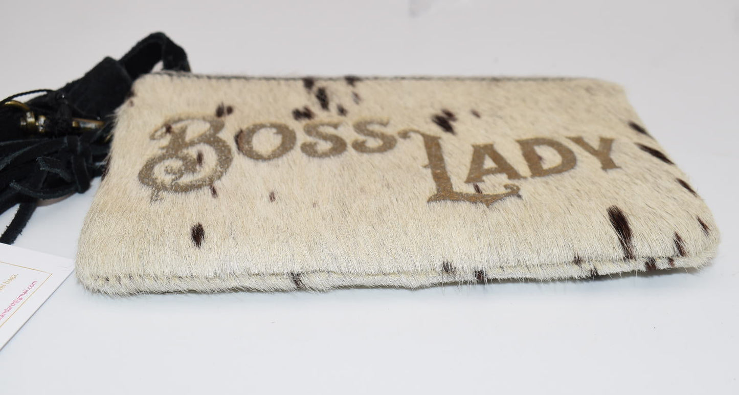 Idyllwind "Boss Lady" Spotted Cowhide Clutch/ Wristlet