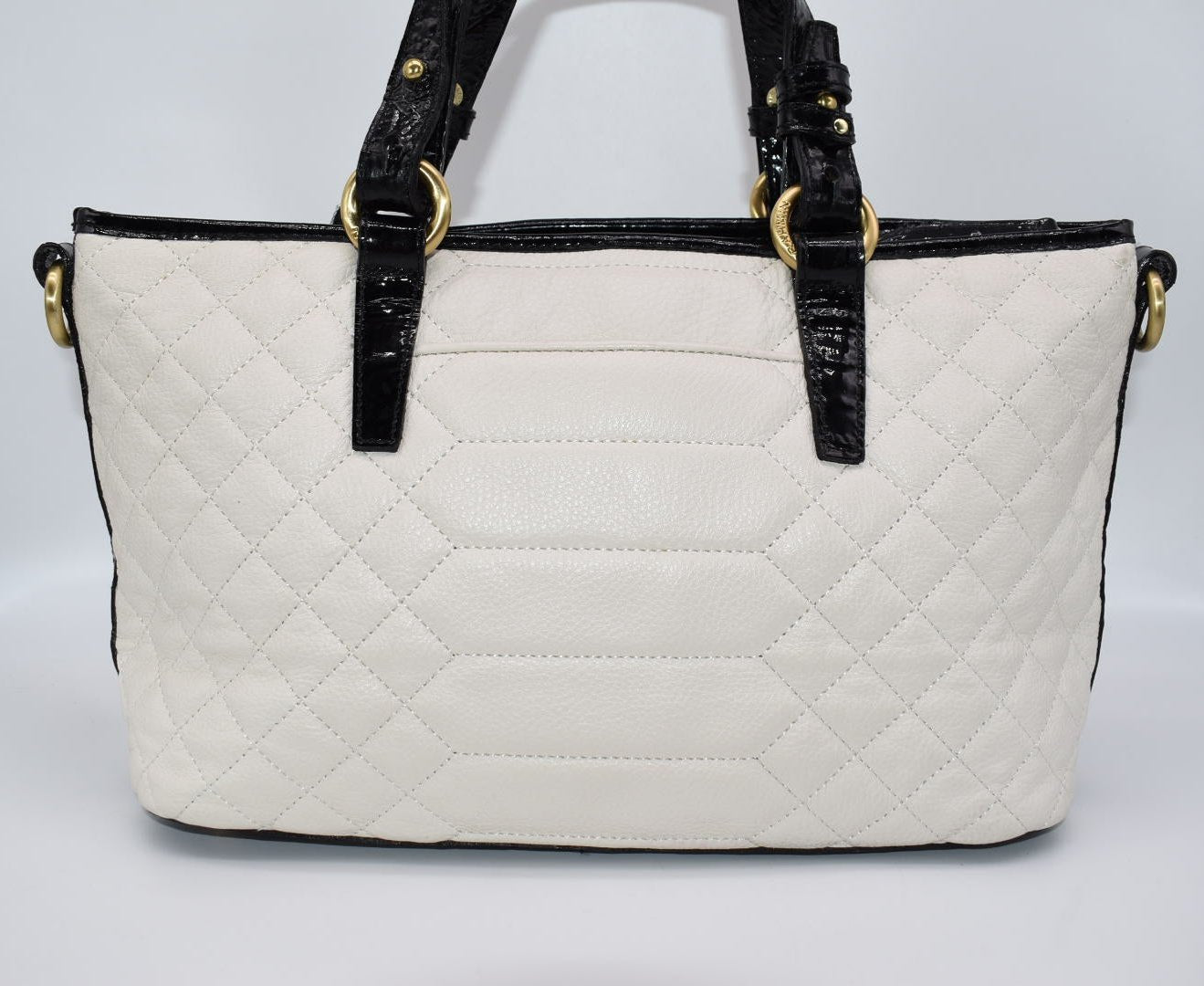 Brahmin Mini Asher Satchel Bag in Creme Florentine