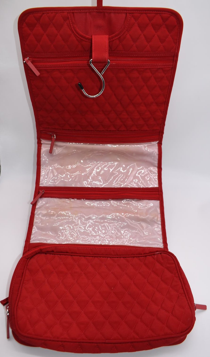 Vera Bradley Microfiber Hanging Travel Organizer in Red