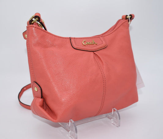 Coach Ashley Leather Swing Pack Crossbody Bag "Persimmon Orange"