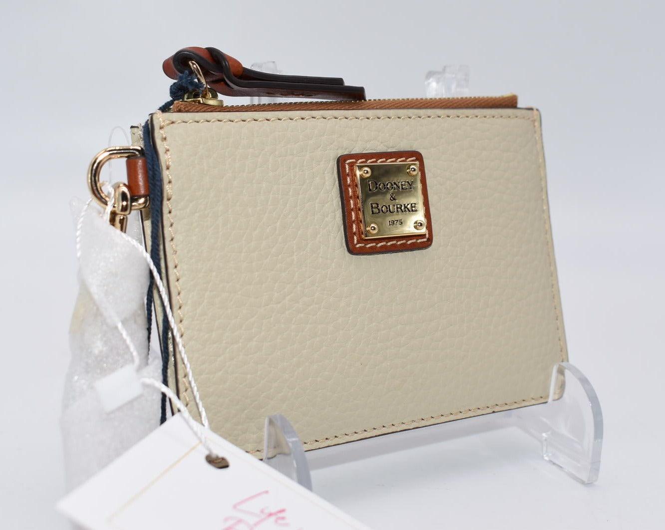 Dooney & Bourke Pebble Grain Zip Top Card Case