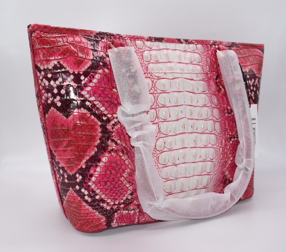 Brahmin Medium Asher Tote Bag in Crown of Hearts Ombre Melbourne