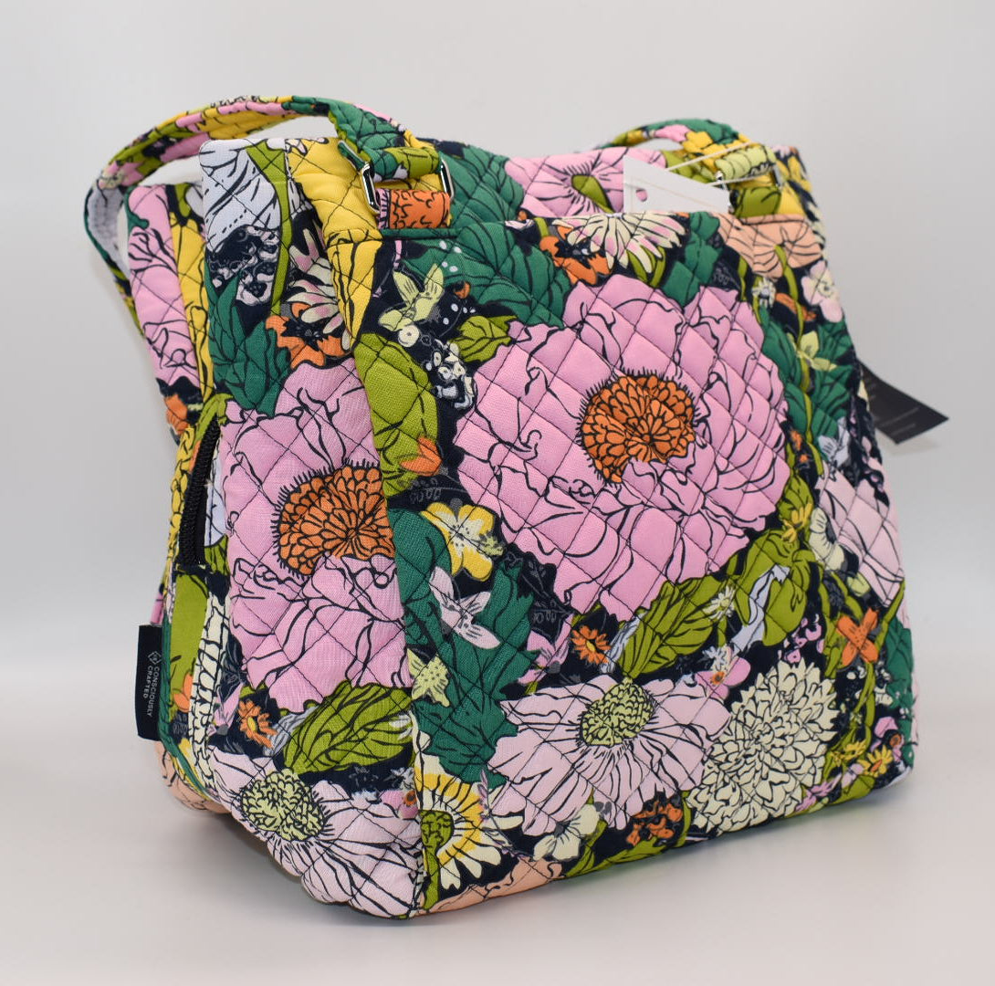 Vera Bradley Multi-Compartment Shoulder Bag in "Bloom Boom" Pattern