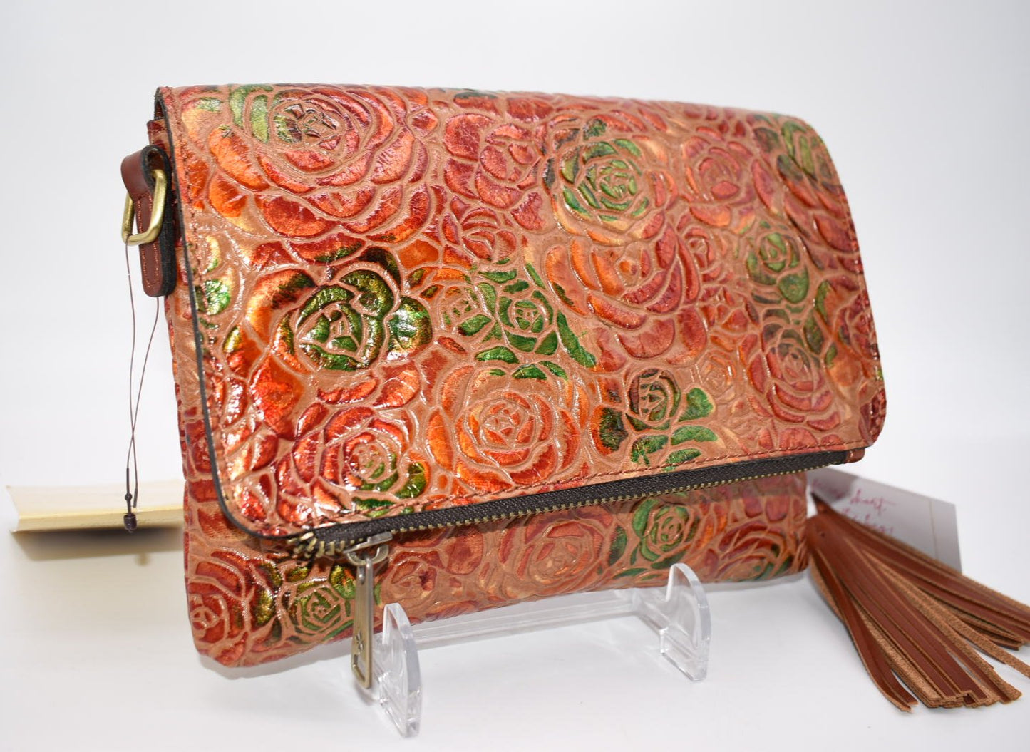 Patricia Nash Corfu Crossbody Bag in Glazed Floral Burnished