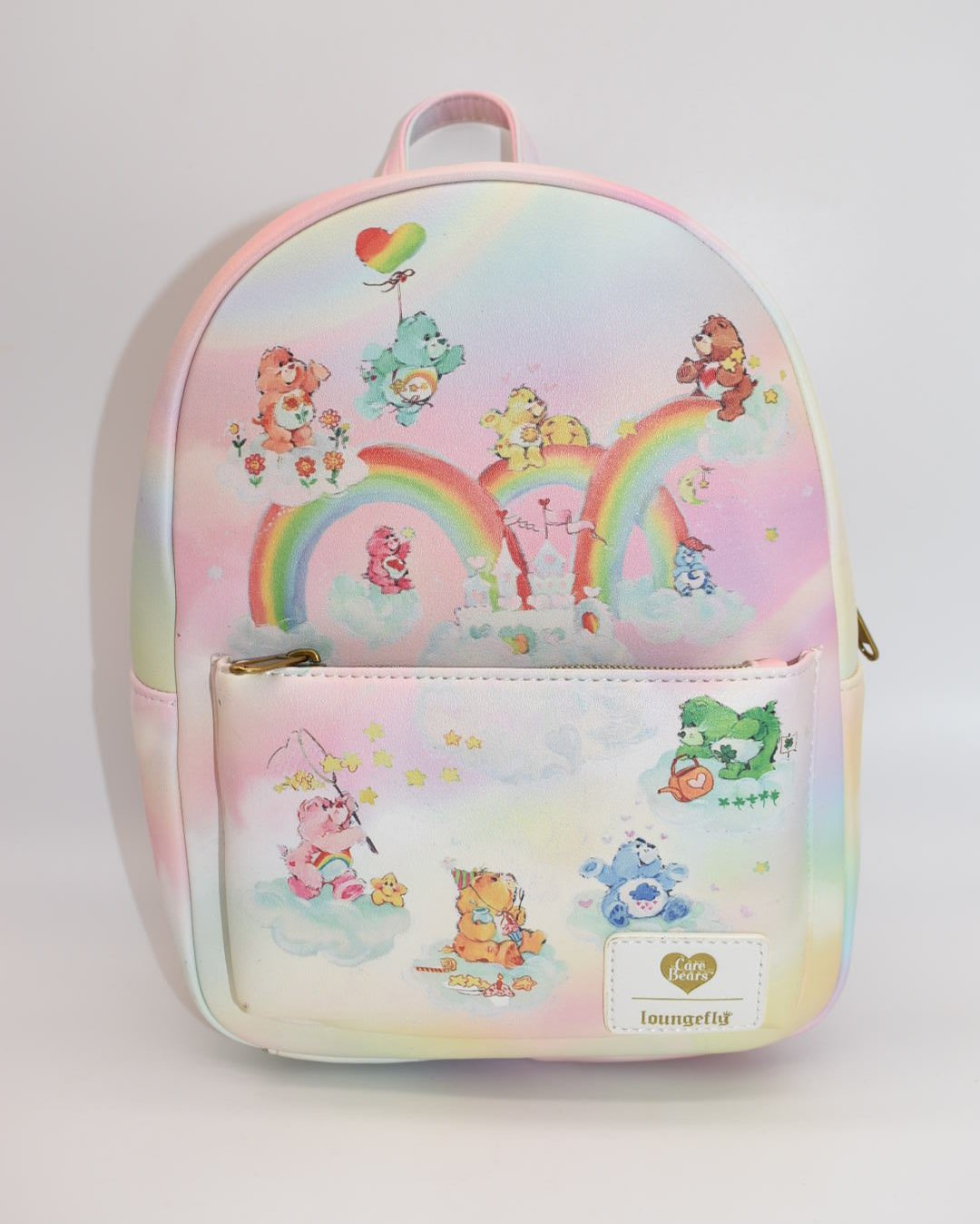 Loungefly Care Bears Rainbow Tie-Dye Mini Backpack