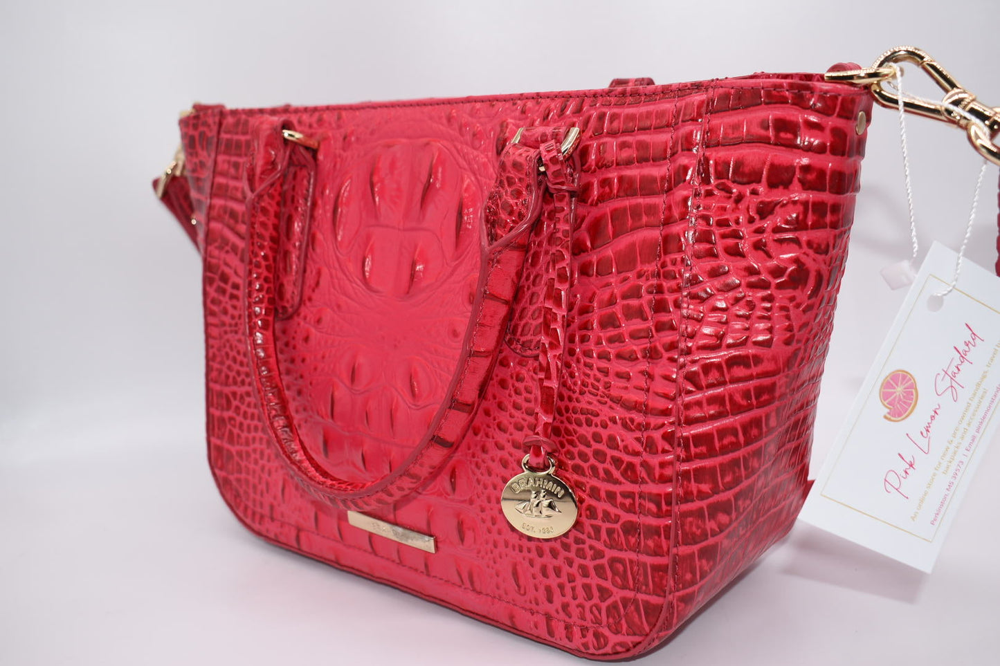 Brahmin Small Ashlee Satchel Bag in Sweetheart Ombre Melborne