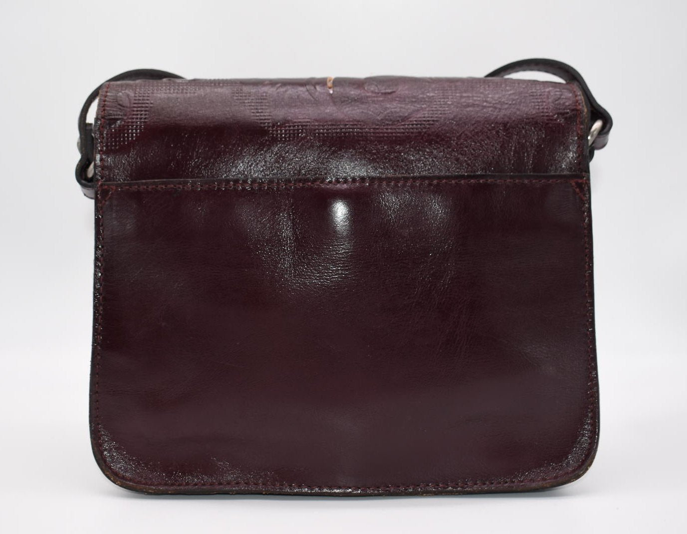 Patricia Nash Ilina Cut Out Tooled Leather Flap Crossbody in Plum