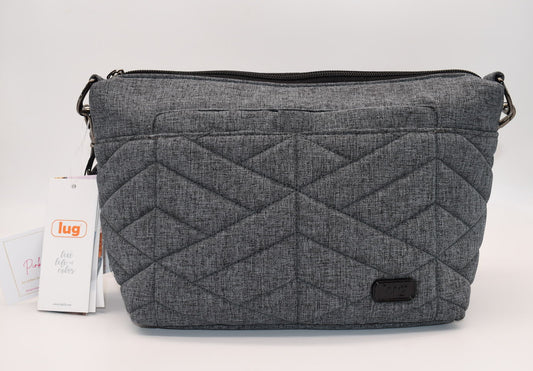 Lug Flare Crossbody Bag in Heather Gray