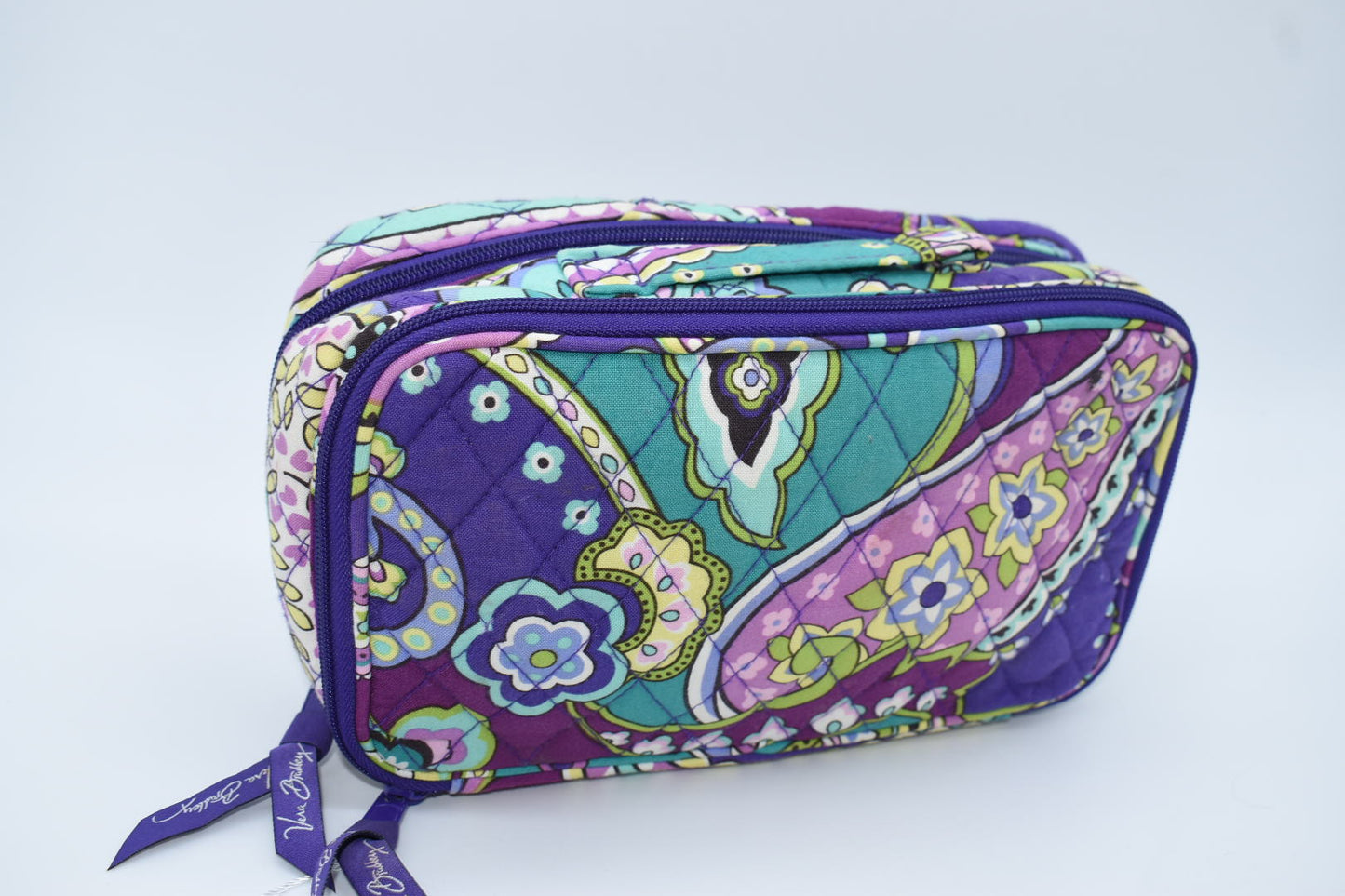 Vera Bradley Blush & Brush Cosmetic Bag in "Heather" Pattern