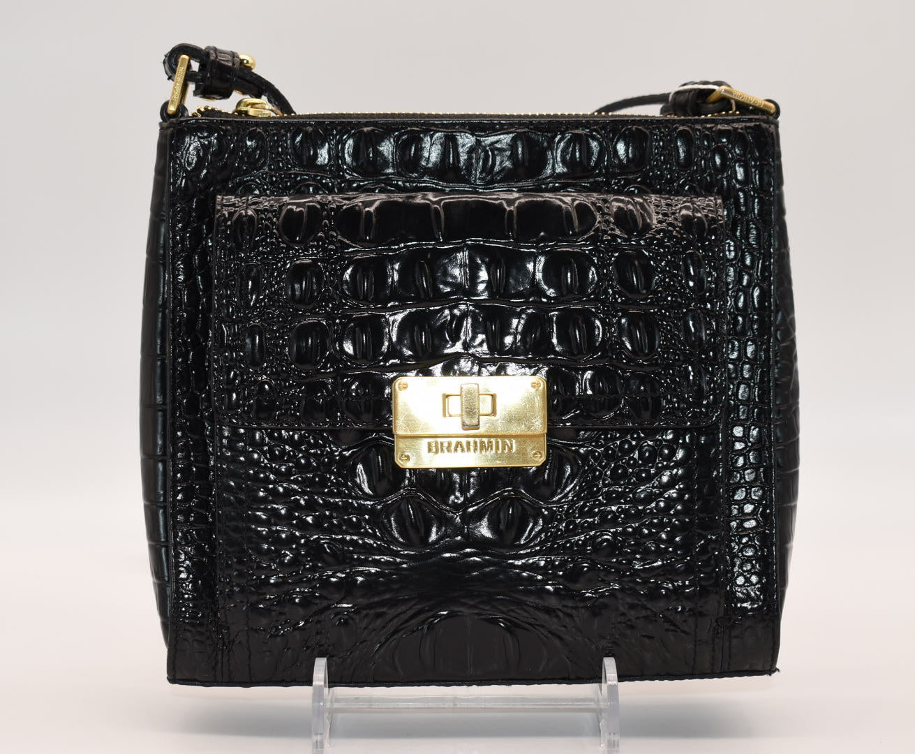 Brahmin Mimosa Crossbody Bag in Black Melbourne