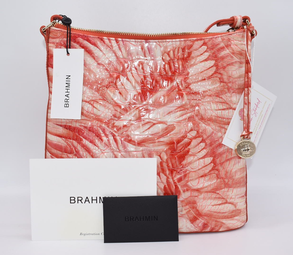 Brahmin Katie Crossbody Bag in Pink Flamingo Melbourne