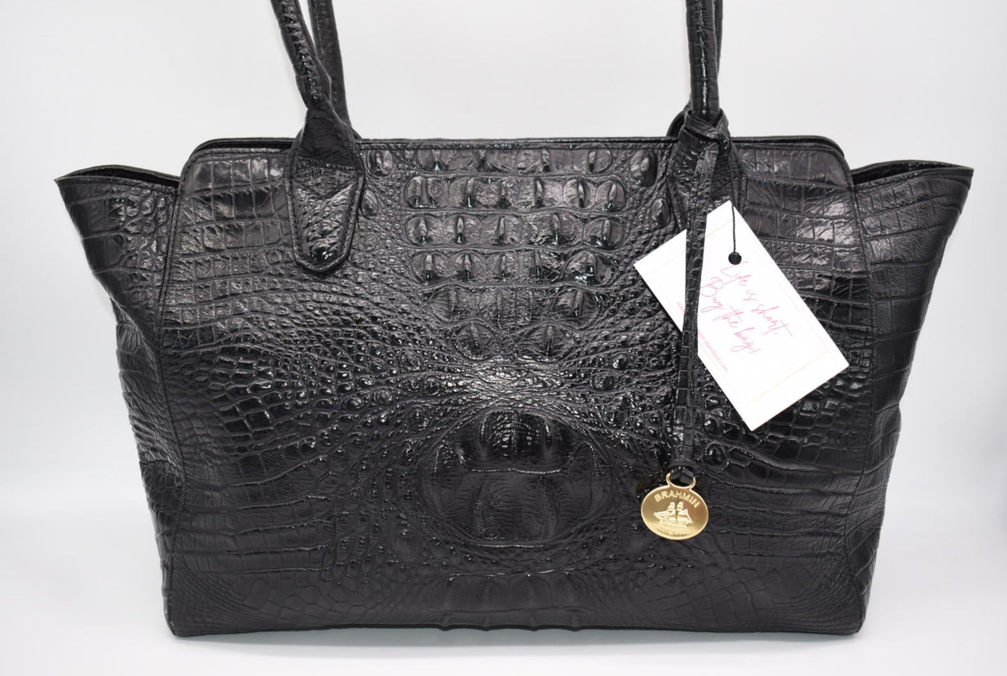 Brahmin Melbourne Black Tote Bag