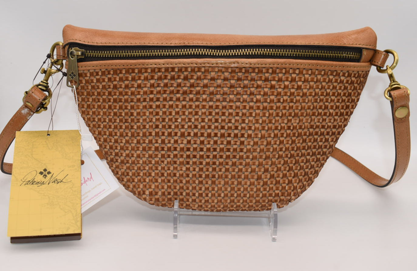 Patricia Nash Tinchi Woven Belt Bag in Sand