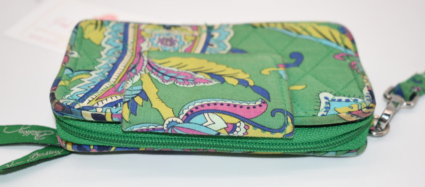 Vera Bradley Smartphone Wristlet in "Emerald Paisley" Pattern