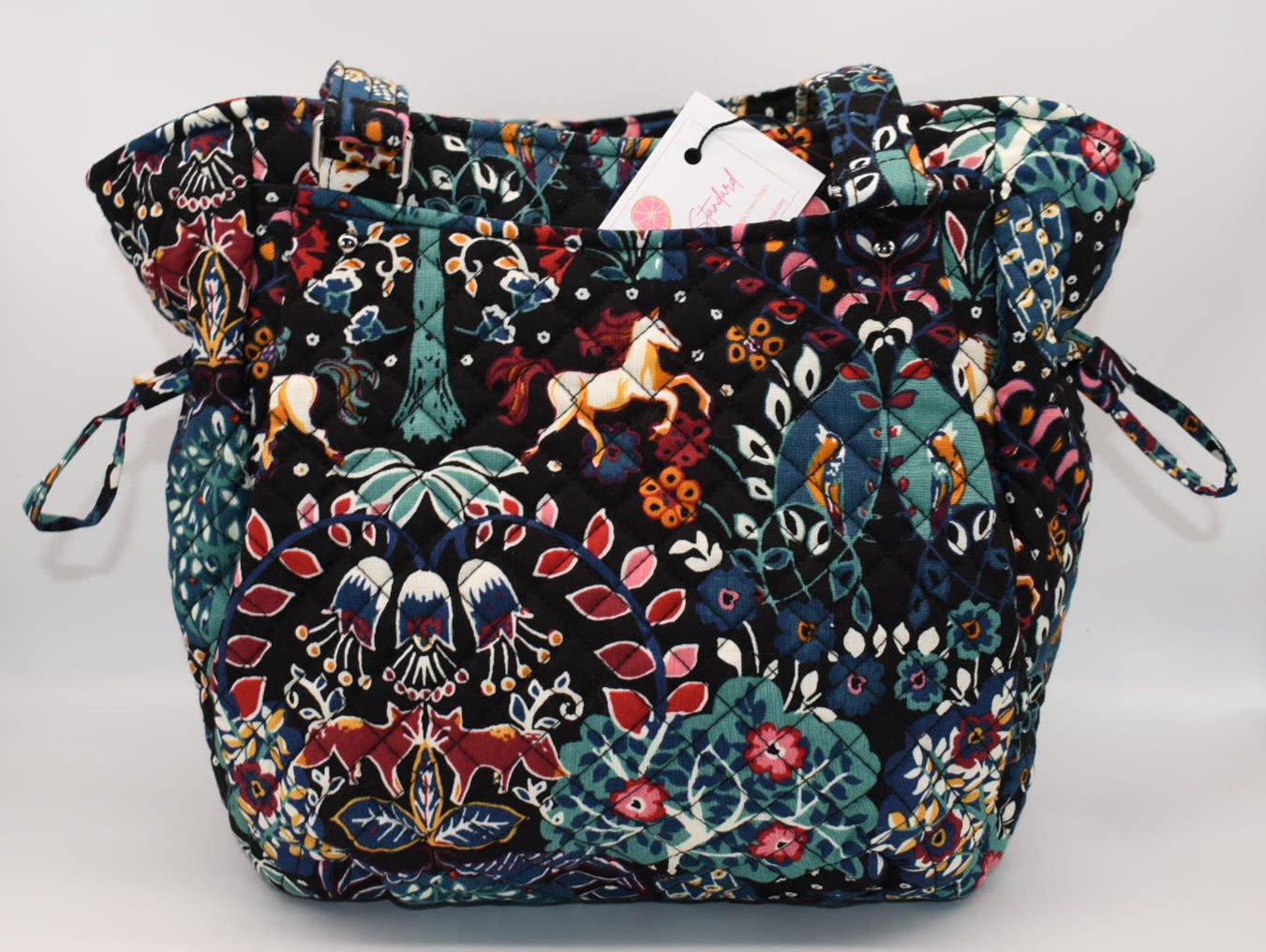 Vera Bradley Glenna Satchel Bag in "Enchantment" Pattern