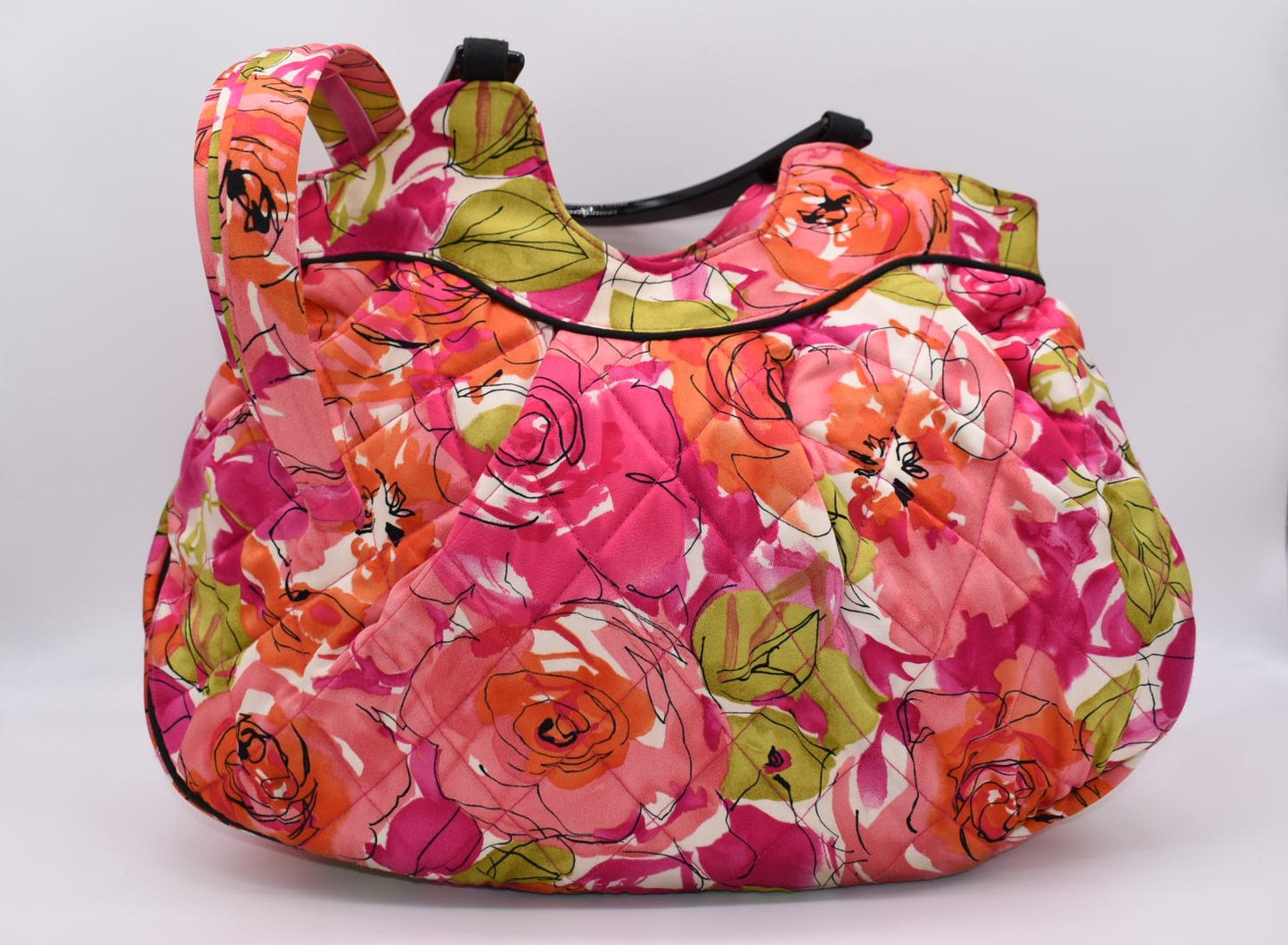 Vera Bradley Quilted Hobo Handbag & Headband in "Vivian Rose"Pattern