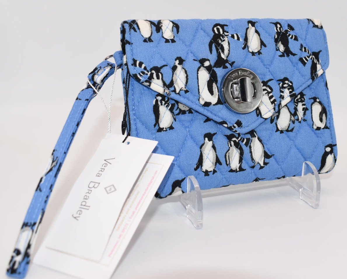 Vera Bradley Your Turn Smartphone Wristlet in Playful Penguins Blue